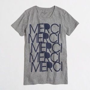 J. Crew Factory XS “Merci” Collector Tee